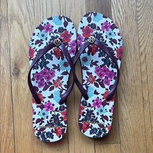 Tory Burch Floral Flip Flops - Multicolor floral